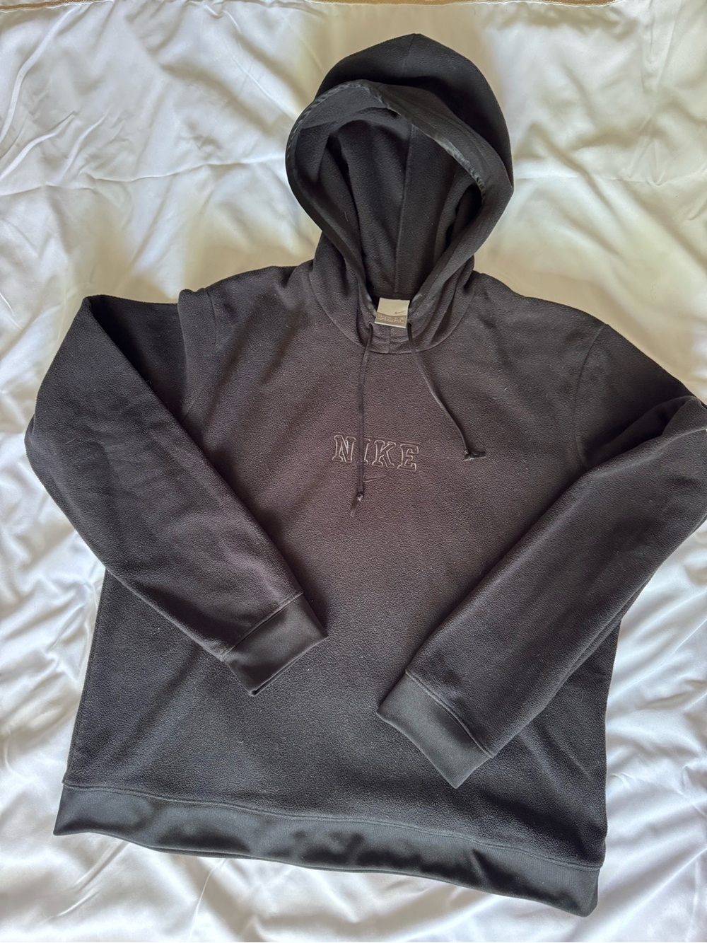 Nike Women's Black Embroidered Logo Hoodie